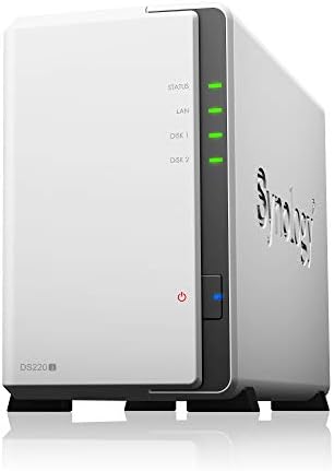 外付けハードディスク・ドライブ Synology NAS DS220j + Seagate 8TB HDD x2 Synology NAS Drive DS220J 8TB - 2 Bay Desktop NAS Enclosure